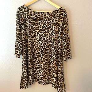 Chicos Leopard Blouse Size 2